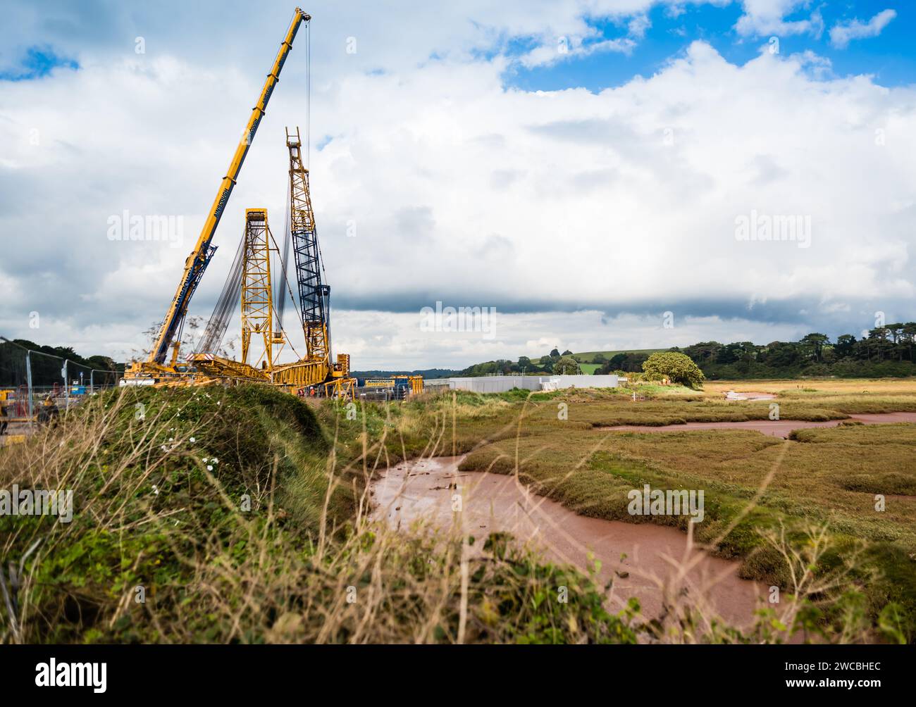 Projet de restauration de la rivière Otter inférieure. Banque D'Images