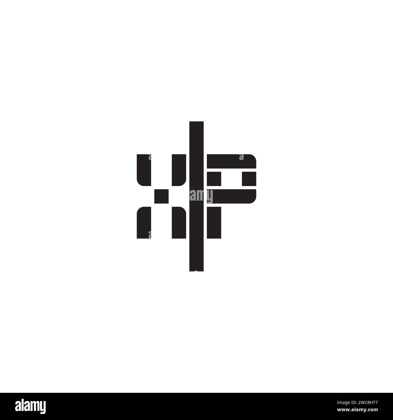 XP concept géométrique audacieux dans un design professionnel de haute qualité qui imprimera bien sur tous les supports d'impression Illustration de Vecteur