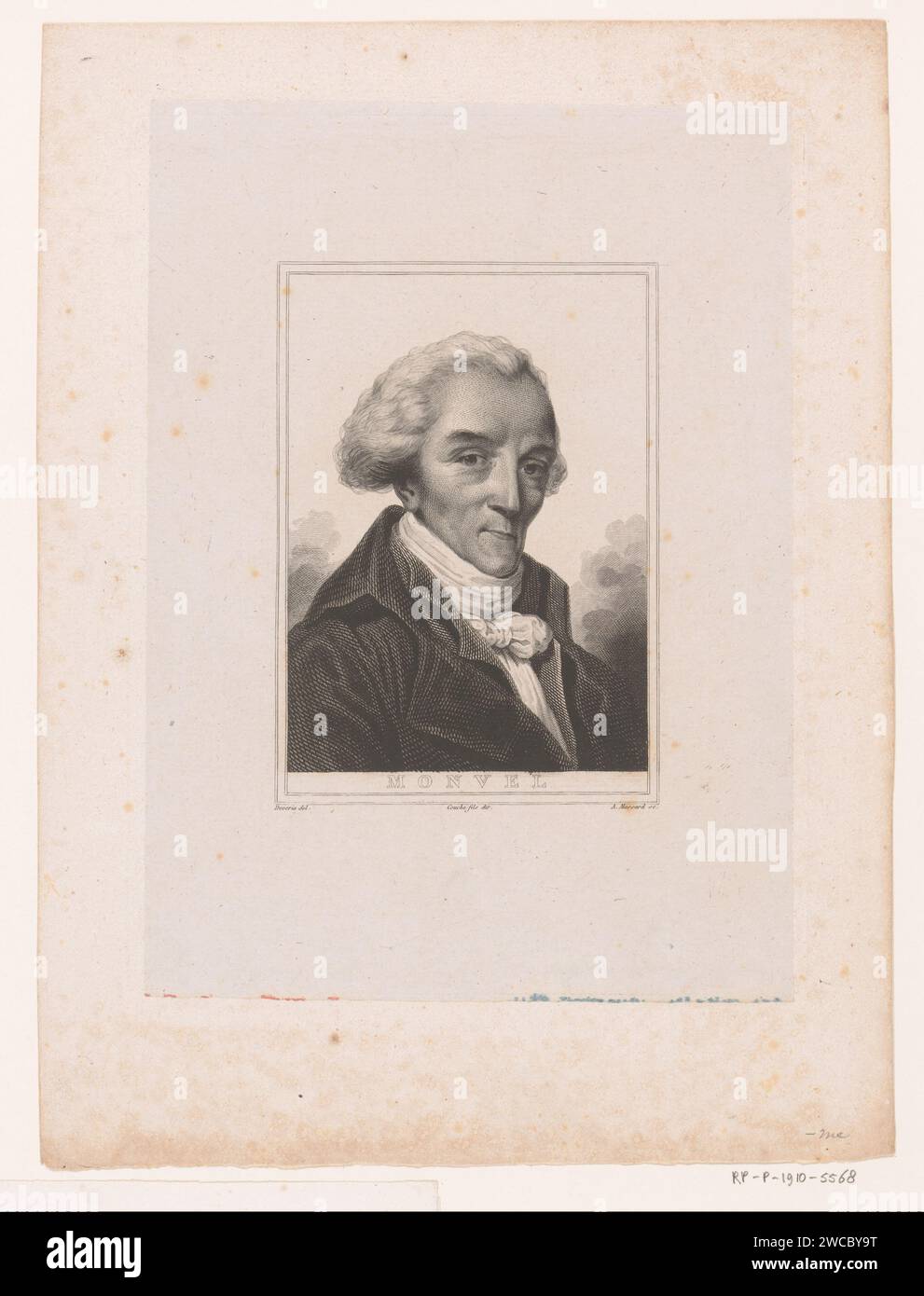 Portret van Jacque Marie Boutet, Alexandre Massard, d'après Achille Devéria, 1787 - 1849 papier imprimé. gravure / gravure de personnes historiques. portrait d'acteur, actrice. portrait d'un écrivain Banque D'Images