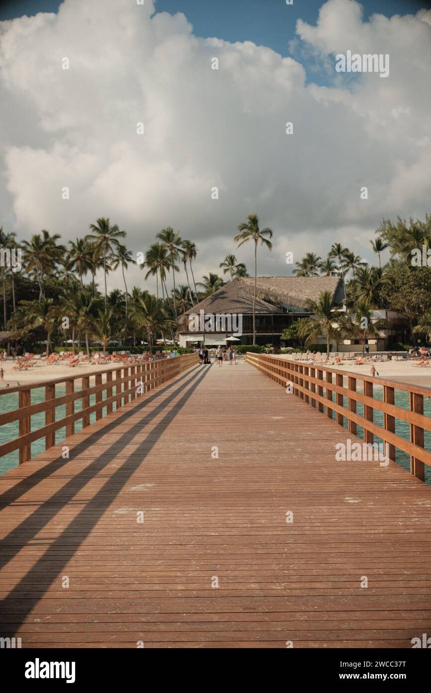 Pont à la plage Banque D'Images