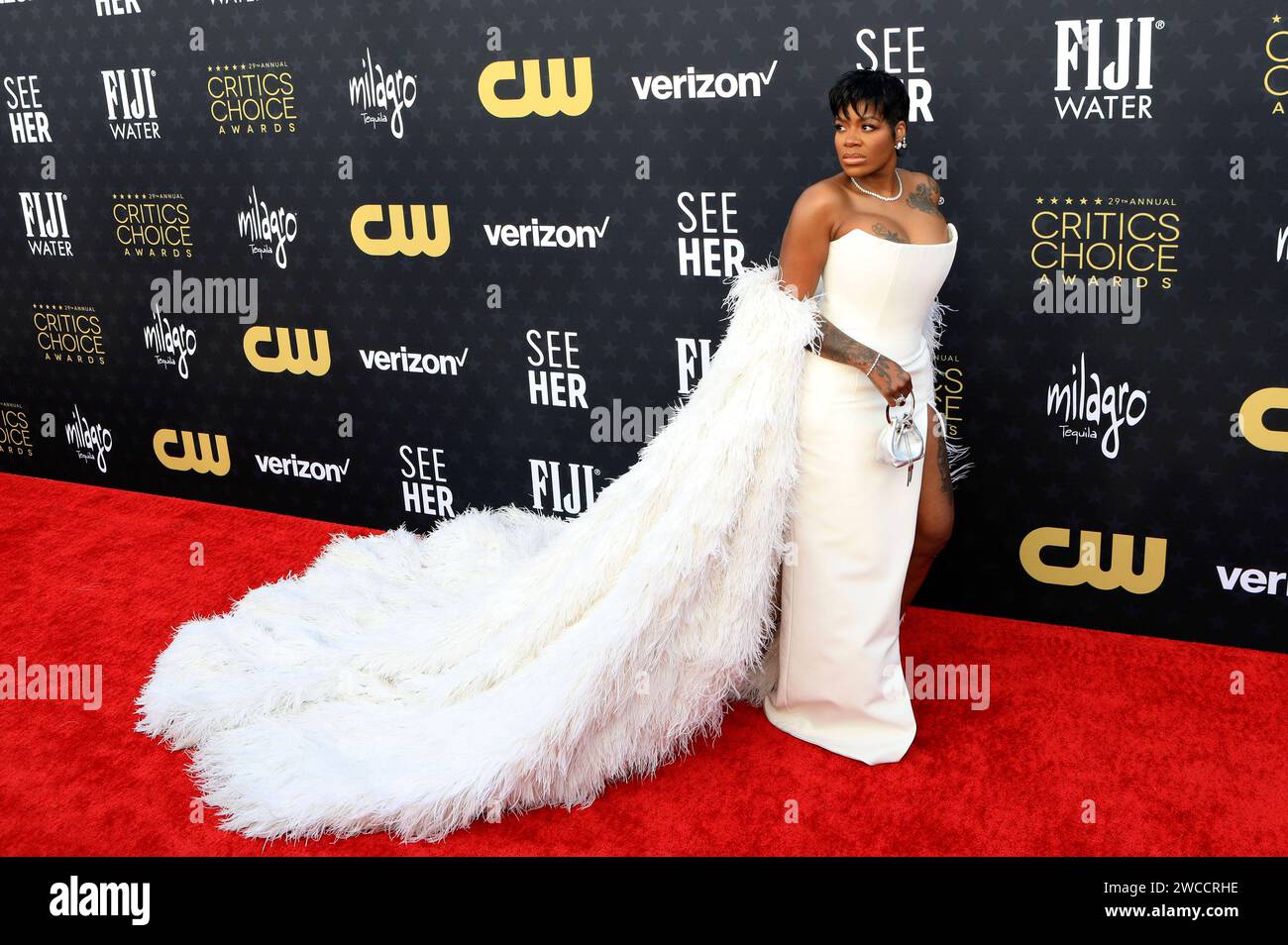 Fantasia Barrino BEI der Verleihung der 29. Critics Choice Awards im Barker Hangar. Santa Monica, 14.01.2024 *** Fantasia Barrino aux Critics Choice Awards 29 au Barker Hangar Santa Monica, 14 01 2024 Foto:XJ.xBlocx/xFuturexImagex Critics Choice 4125 Banque D'Images