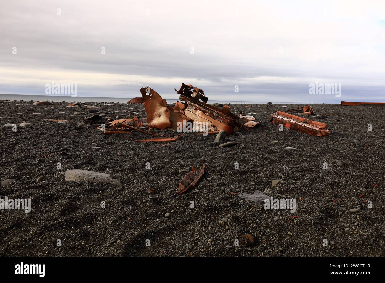 Djúpalónssandur est une plage de sable et une baie au pied de Snæfellsjökull en Islande Banque D'Images