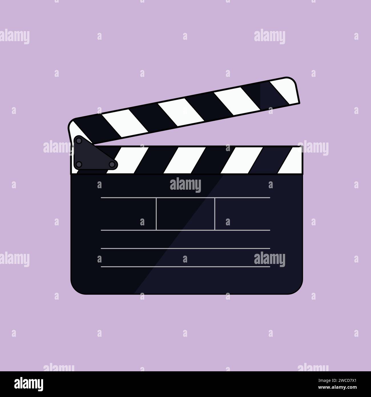 Panneau à clapet icône du panneau à clapet pour tournage de film vectoriel Illustration de Vecteur