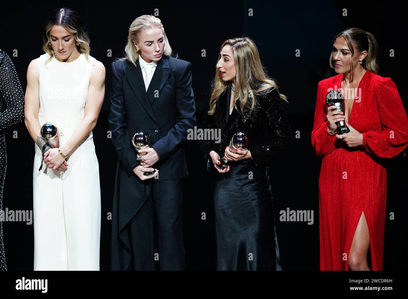 De gauche à droite, Lucy Bronze, Alex Greenwood, Olga Carmona et Mary