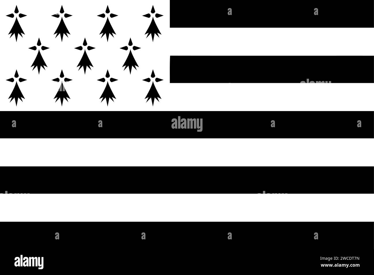 Un drapeau grunge de Bretagne pour vous Illustration de Vecteur