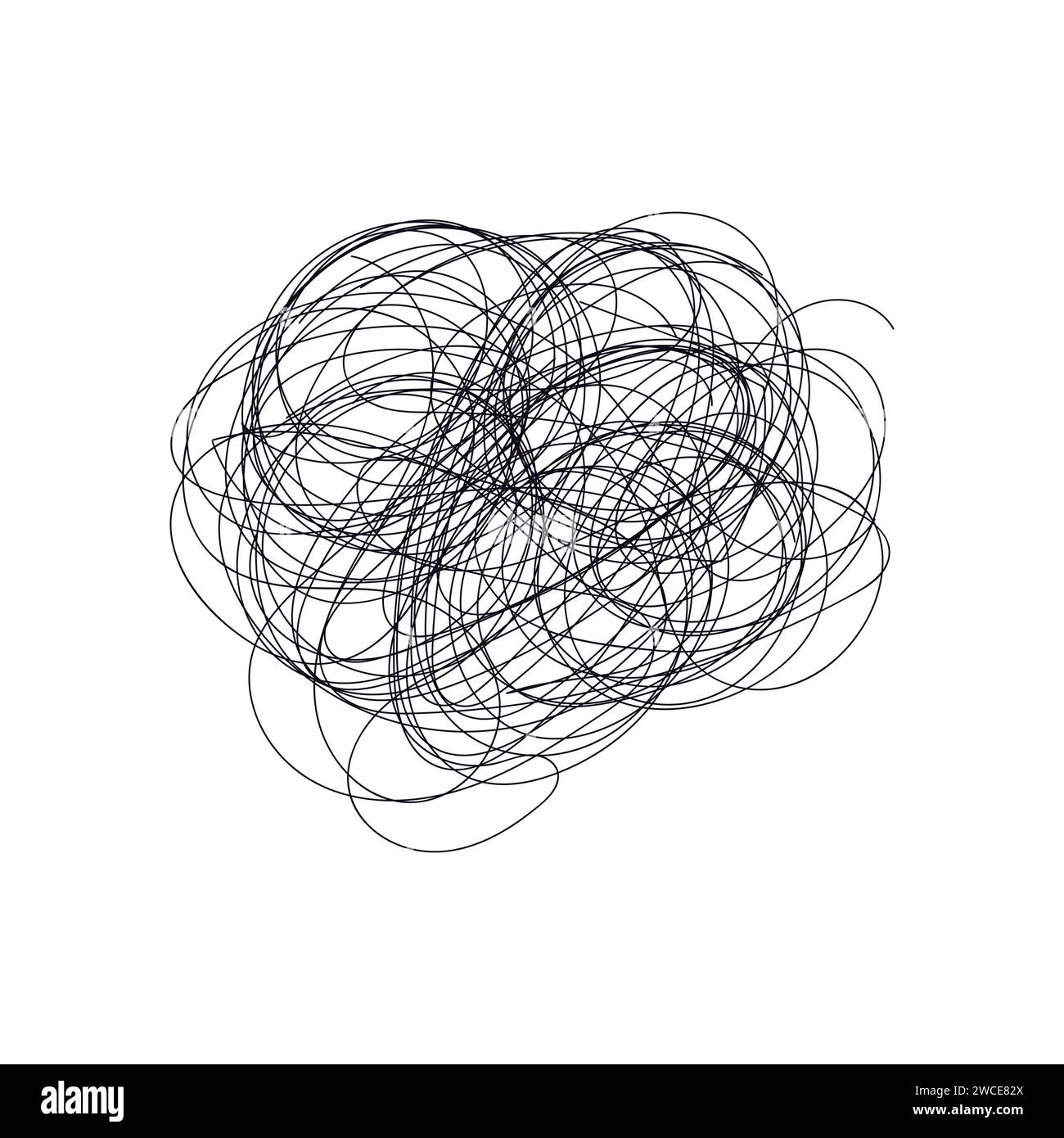 Scribbles dessinés à la main aléatoires Doodle Vector Illustration icône Doodle Illustration de Vecteur