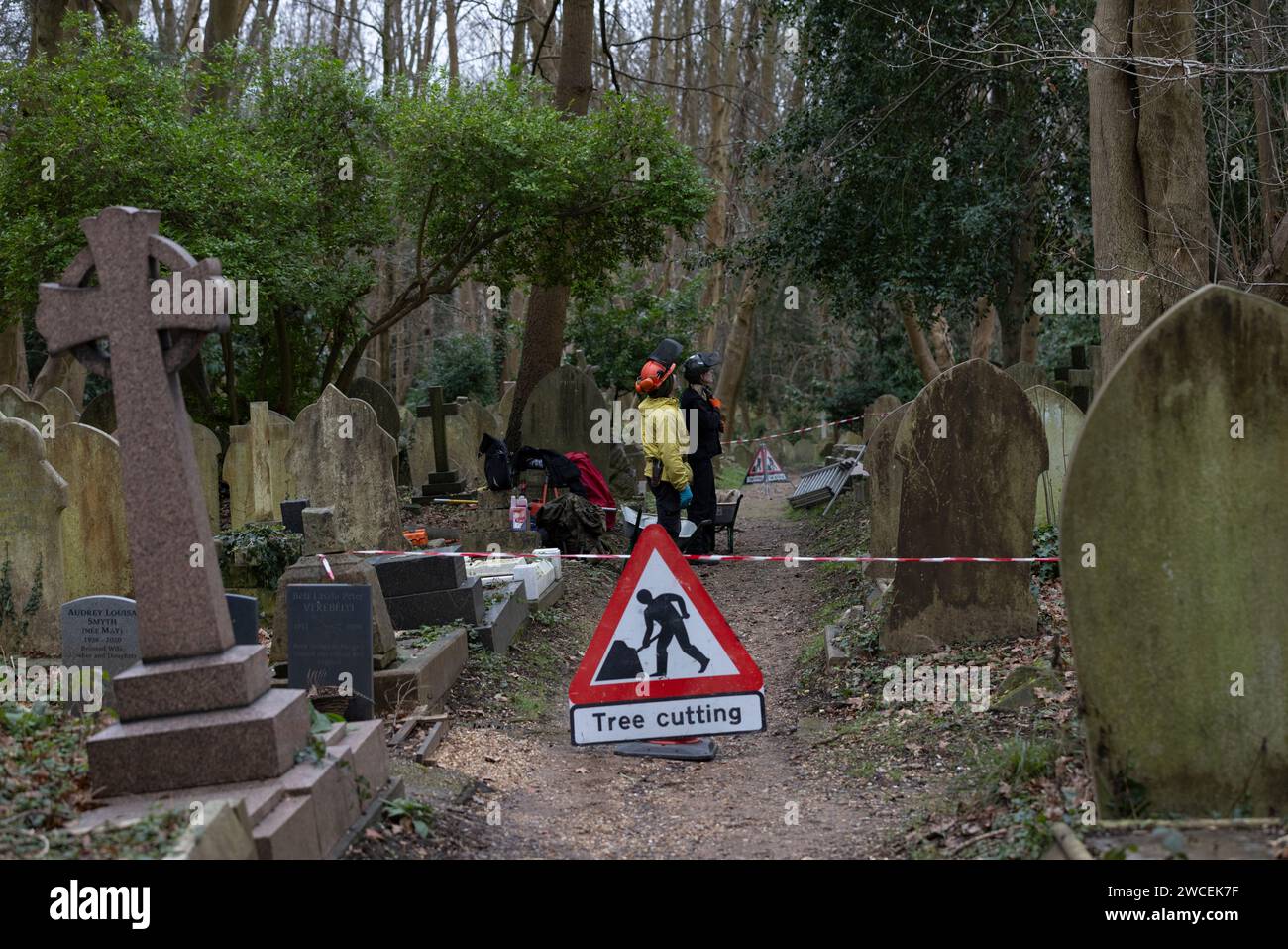 Highgate Cemetery, North London Graveyard obtient 100 000 000 £ de financement de la Loterie nationale pour aider à ajouter de nouveaux sites de sépulture lucratifs, en Angleterre, au Royaume-Uni Banque D'Images