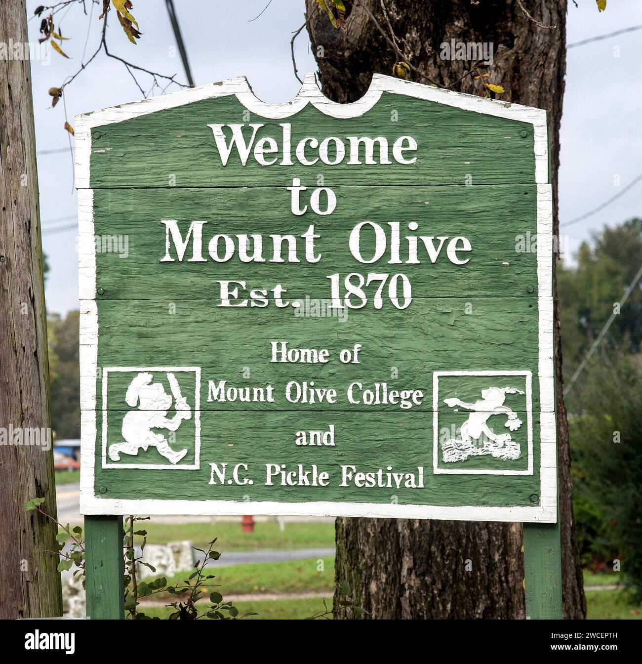 'Bienvenue à Mt. En signe d'olive Mt. Olive, NC, le 10 novembre 2015. Banque D'Images