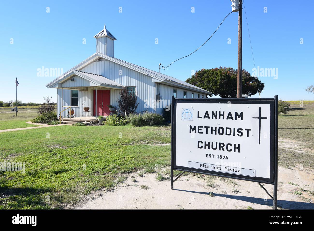 Lanham Methodist Church par une journée ensoleillée à Lanham Texas - novembre 2023 Banque D'Images