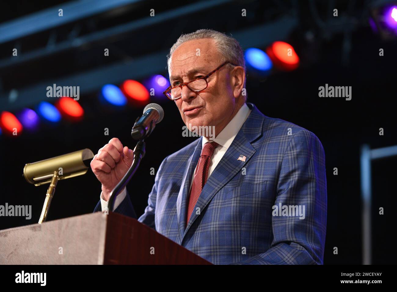 Le sénateur AMÉRICAIN Chuck Schumer prononce une allocution à la National Organization of Black Law Enforcement Executives (NOBLE), chapitre de New York, « Honoring the le Banque D'Images