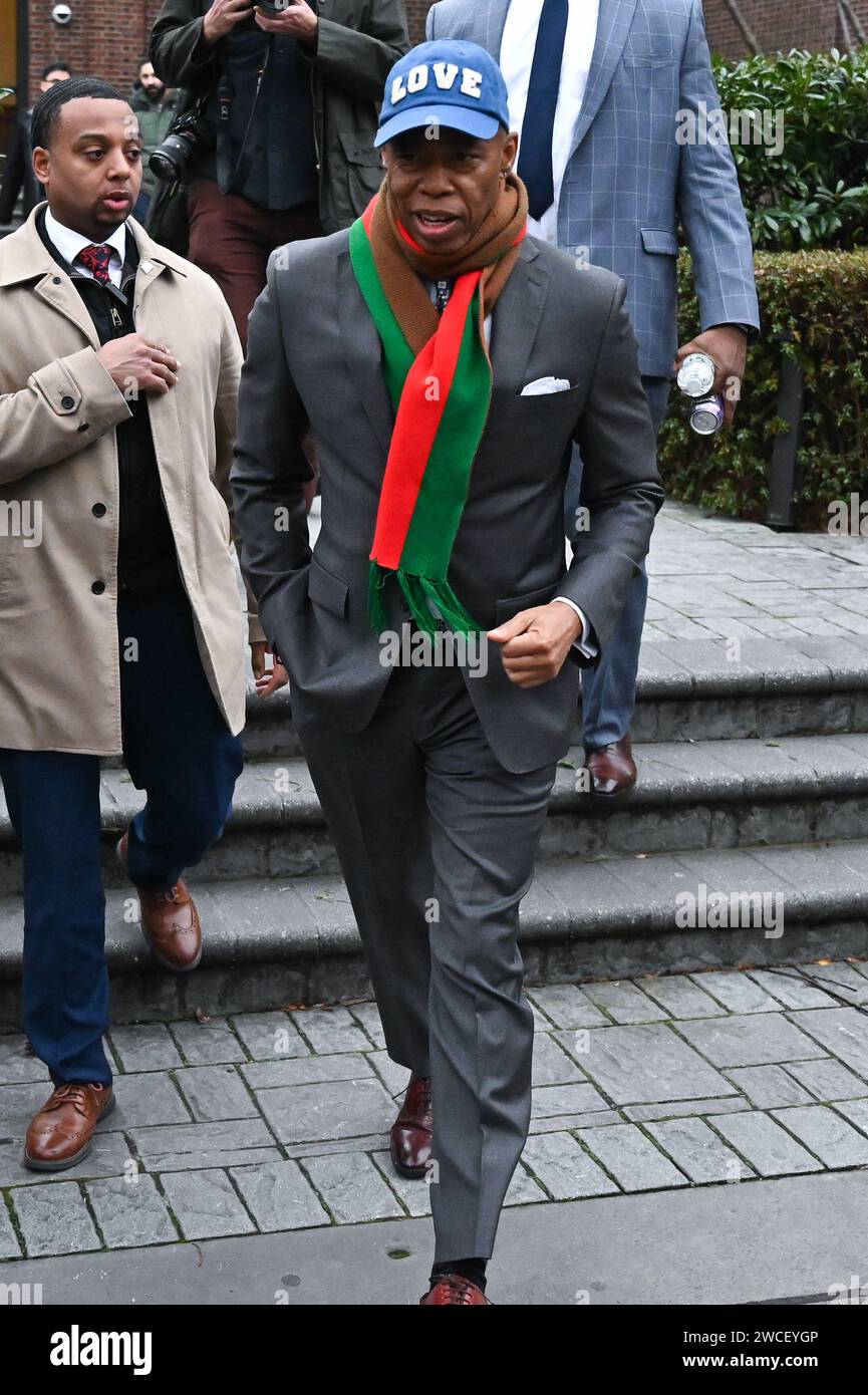 Le maire Eric Adams prononce une allocution à la National Organization of Black Law Enforcement Executives (NOBLE), chapitre de New York, « honorer l’héritage de Banque D'Images