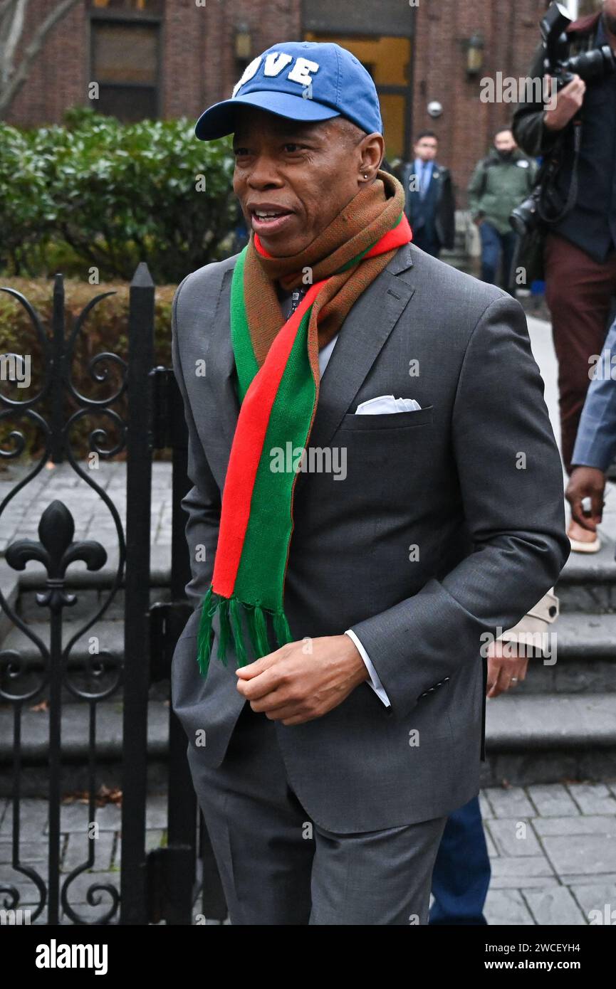 Le maire Eric Adams prononce une allocution à la National Organization of Black Law Enforcement Executives (NOBLE), chapitre de New York, « honorer l’héritage de Banque D'Images