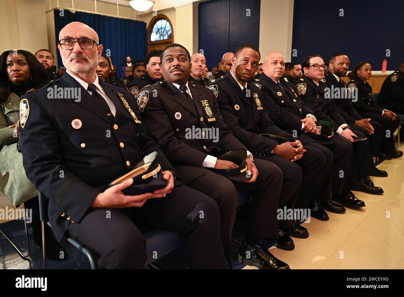 Le maire Eric Adams prononce une allocution à la National Organization of Black Law Enforcement Executives (NOBLE), chapitre de New York, « honorer l’héritage de Banque D'Images