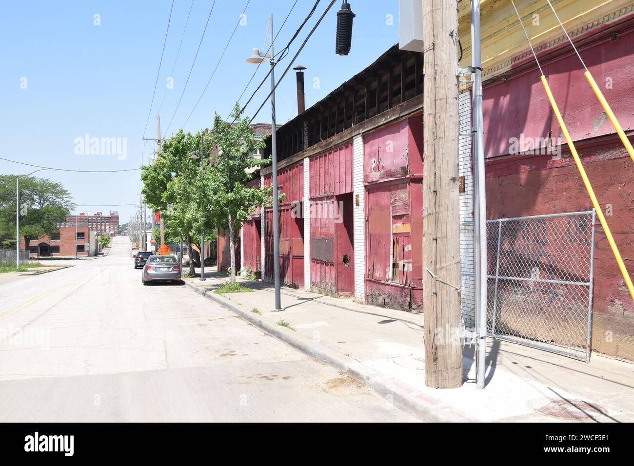 Bâtiments abandonnés dans l'historique 18th and Vine District à Kansas City Missouri - mai 2023 Banque D'Images