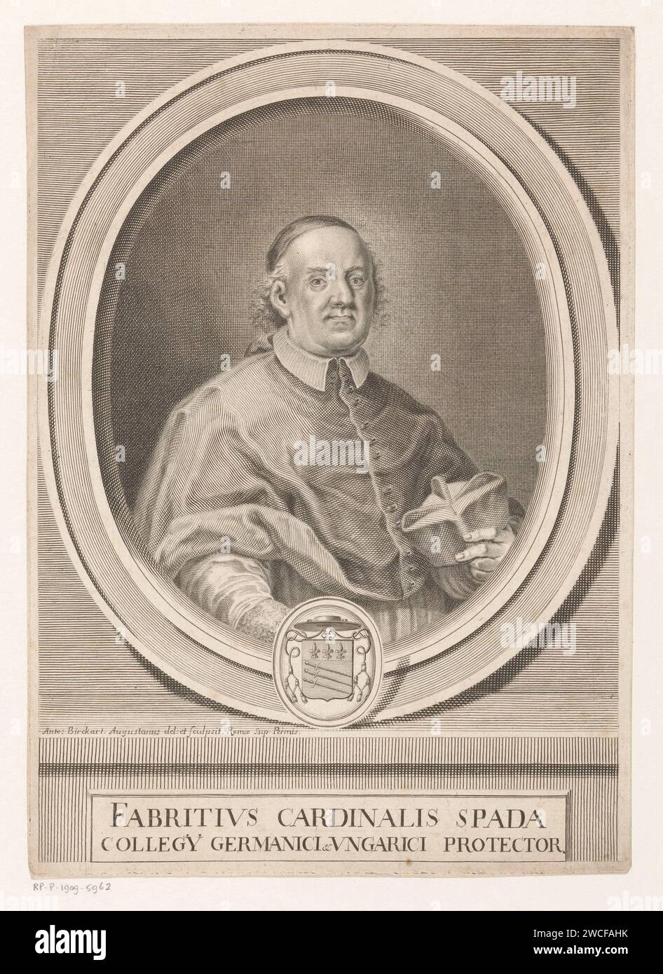 Portrait de Pietro Giannone, Martin Berbigeroth, 1733 estampe Leipzig gravure sur papier personnages historiques Banque D'Images