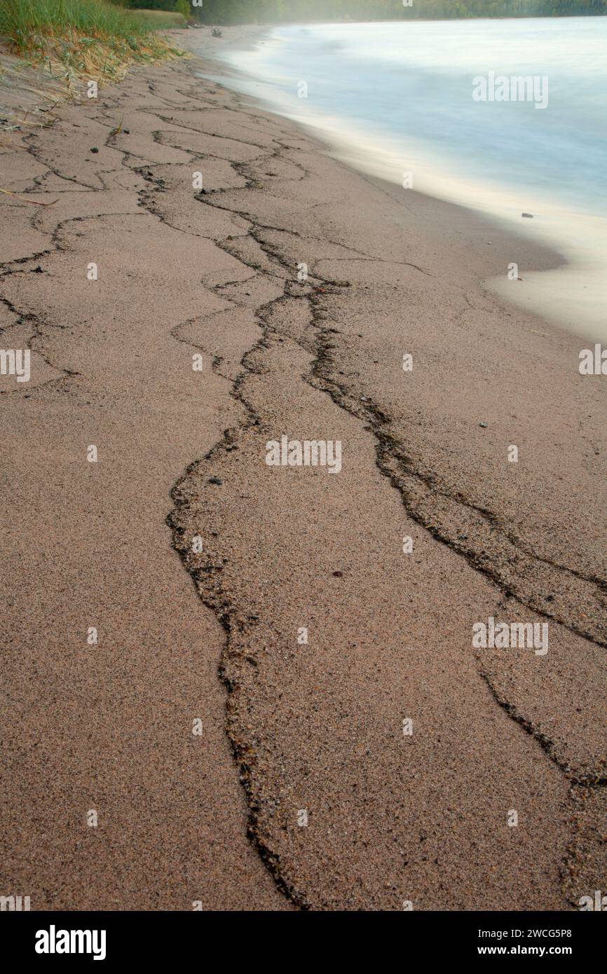 Meyers Beach, Îles Apostle National Lakeshore, au Wisconsin Banque D'Images