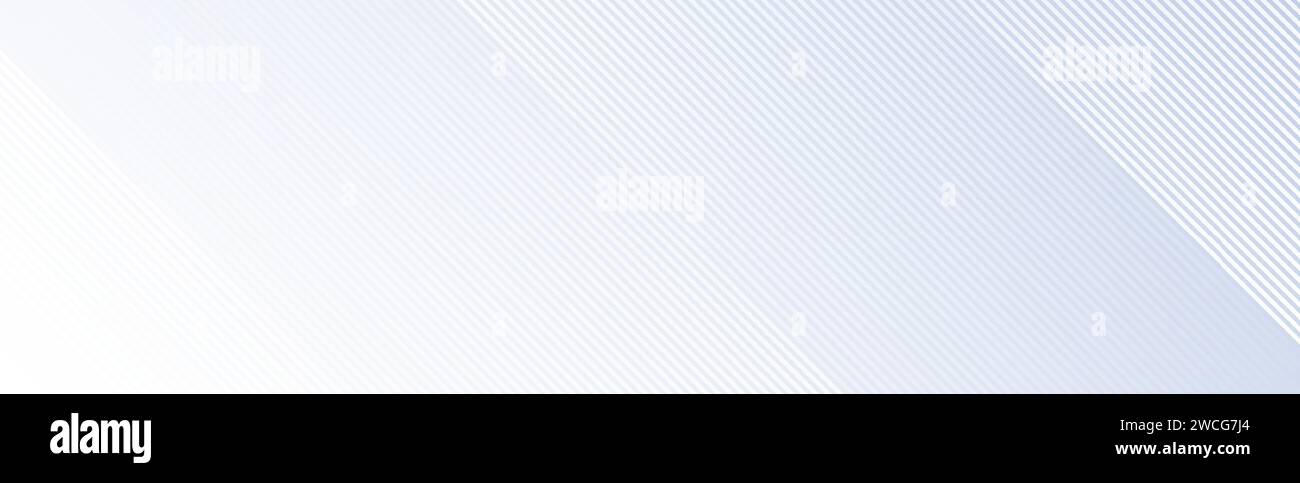Fond de pied de page de ligne diagonale bleu clair. Papier peint à rayures obliques gris abstrait. Embase universelle géométrique large. Vector tech toile de fond pour flyer, affiche, bannière, brochure, livret, dépliant Illustration de Vecteur