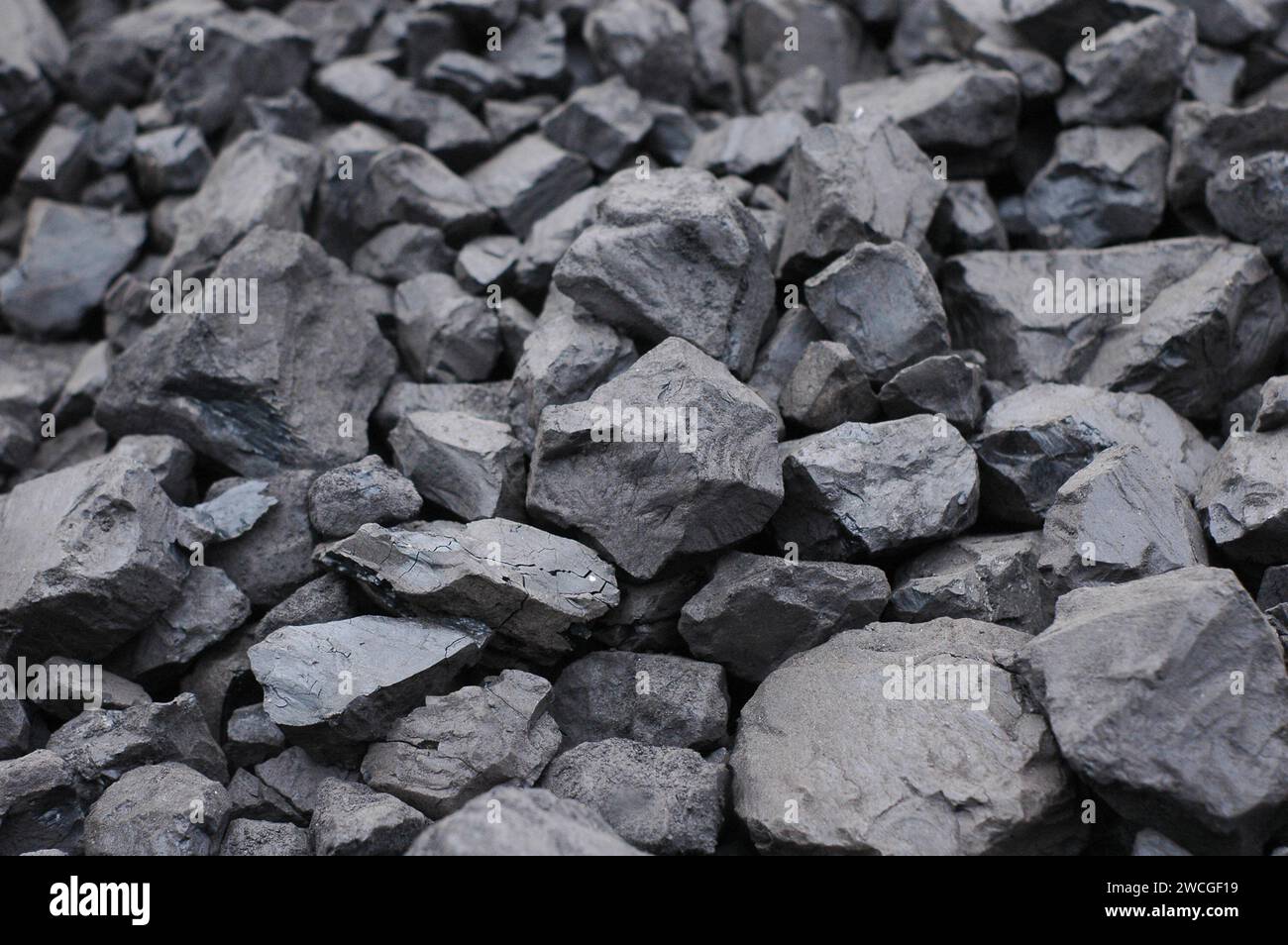 Dhaka, Bangladesh. 16 janvier 2024. Le charbon est chargé dans un camion de livraison sur un marché de gros à Dhaka. (Image de crédit : © MD Mehedi Hasan/ZUMA Press Wire) USAGE ÉDITORIAL SEULEMENT! Non destiné à UN USAGE commercial ! Banque D'Images