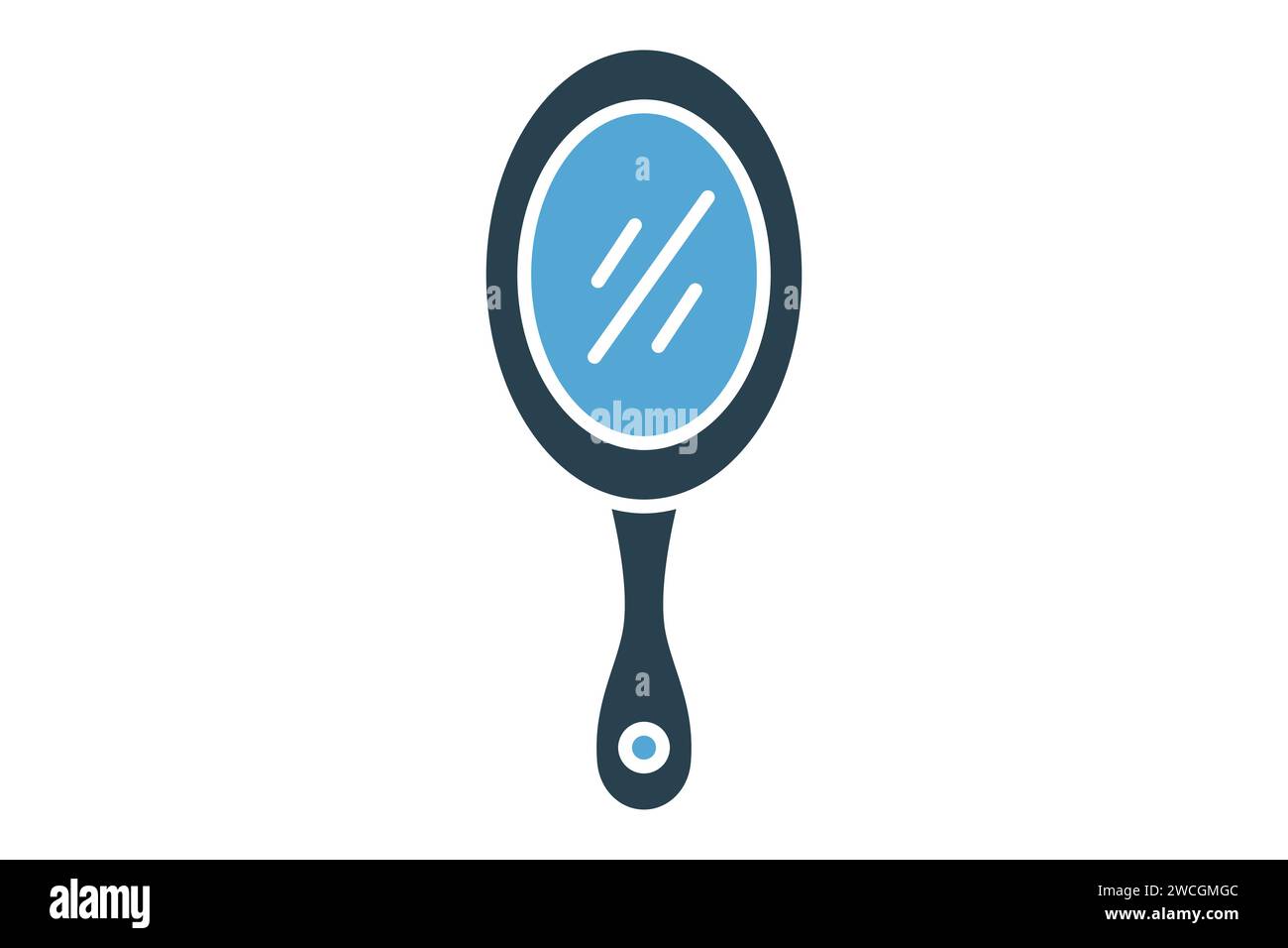 icône miroir. icône liée à la vanité et à la réflexion de beauté. style d'icône solide. illustration de l'élément Illustration de Vecteur