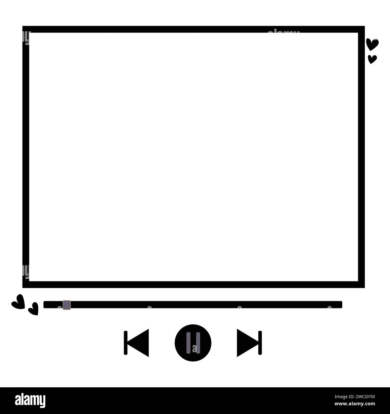 Illustration de l'interface du lecteur de musique Illustration de Vecteur