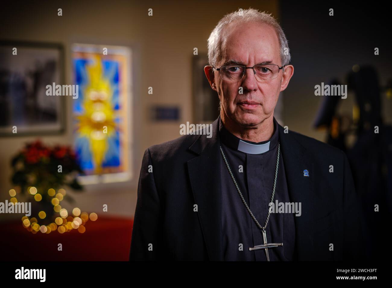 Le très révérend et le très honorable Lord Archevêque de Canterbury GCVO, Justin Portal Welby. Banque D'Images