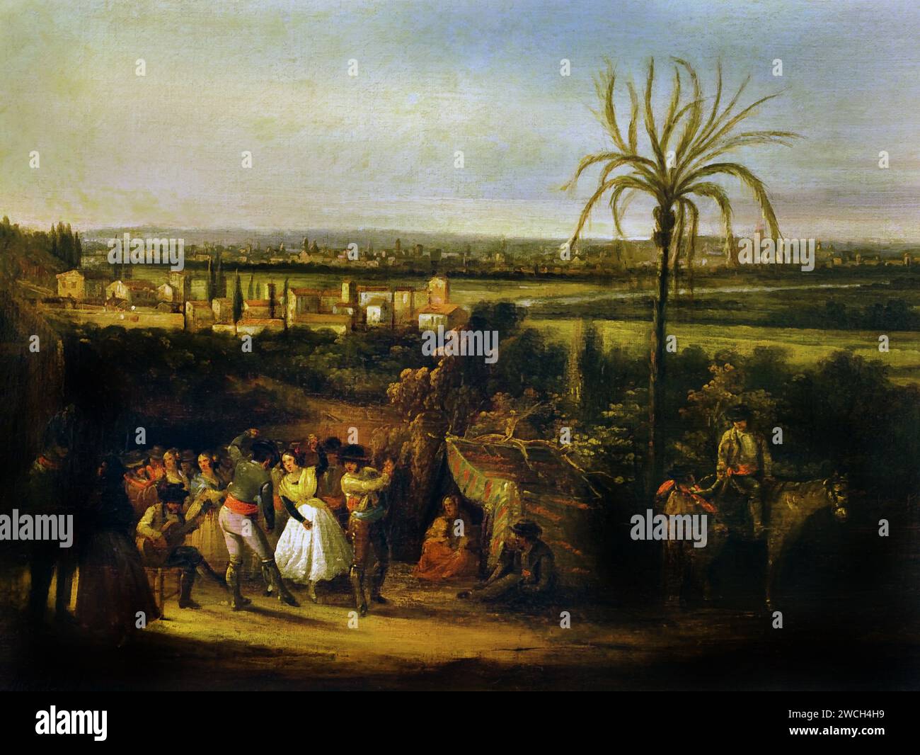 Se réjouir près de Séville 1845-1850 Manuel Barrón y Carrillo 1814 - Séville, 1884 Andalousie Espagne espagnole Banque D'Images