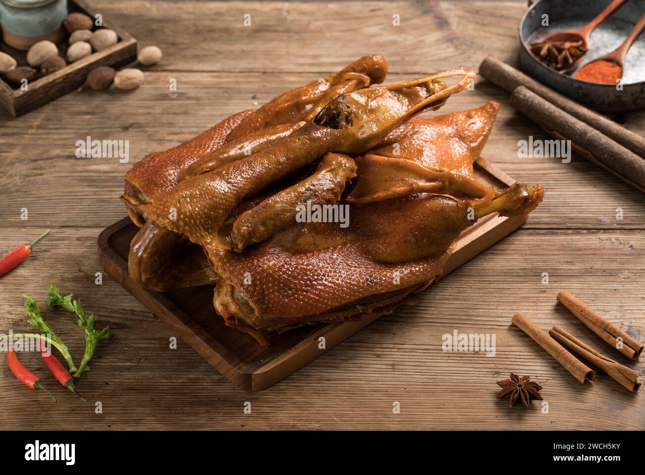 Smoked Whole Duck , cuisine chinoise Banque D'Images