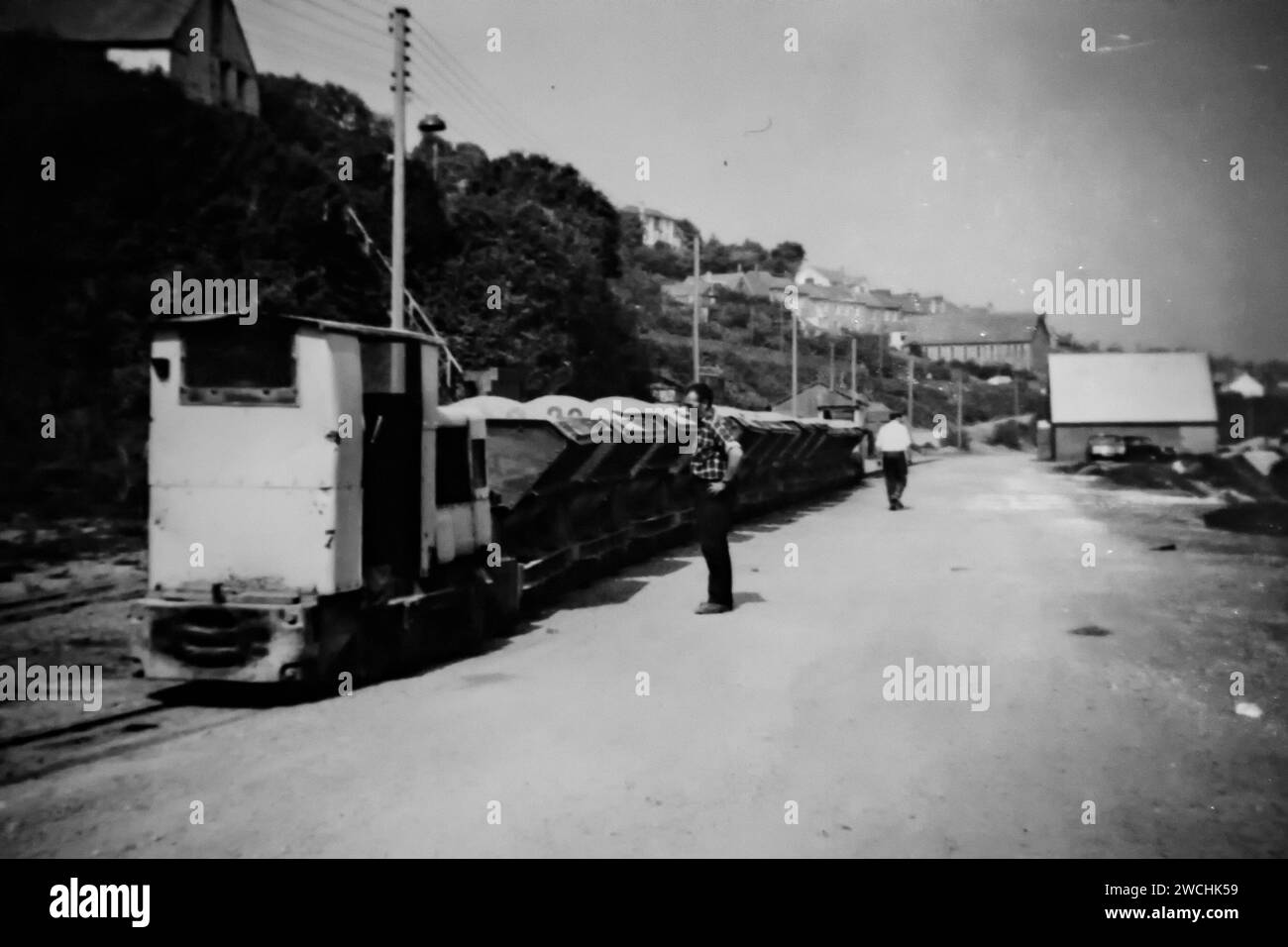 Amalgamated Roadstone Industrial Carrières Railway, Penlee, Newlyn Cornwall 1970 peu de temps avant la fermeture de lie Banque D'Images