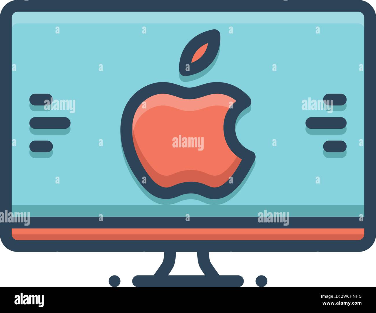 Icône pour mac,moniteur Illustration de Vecteur