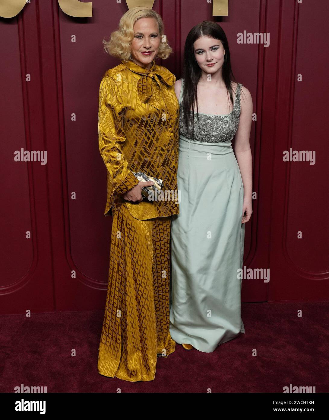 Los Angeles, États-Unis. 15 janvier 2024. (G-D) Patricia Arquette et Harlow Jane à la Primetime Emmy Party de l'Apple TV tenue à Mother Wolf à Los Angeles, CA le lundi, ?January 15, 2024. (Photo de Sthanlee B. Mirador/Sipa USA) crédit : SIPA USA/Alamy Live News Banque D'Images
