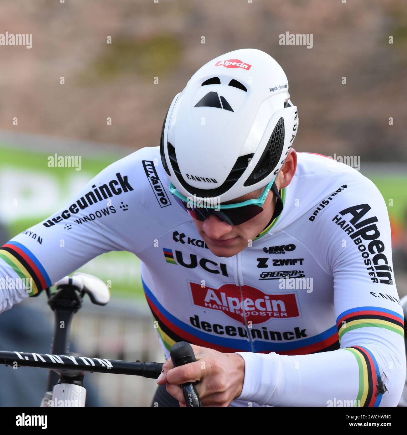 Mathieu van der Poel est un cycliste de course sur route professionnel néerlandais, qui est également un coureur de cyclo cross très talentueux Banque D'Images