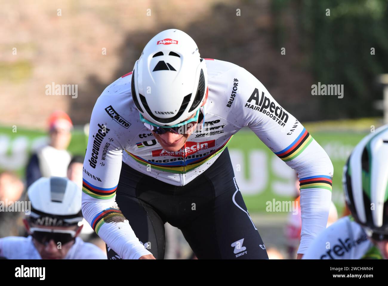 Mathieu van der Poel est un cycliste de course sur route professionnel néerlandais, qui est également un coureur de cyclo cross très talentueux Banque D'Images
