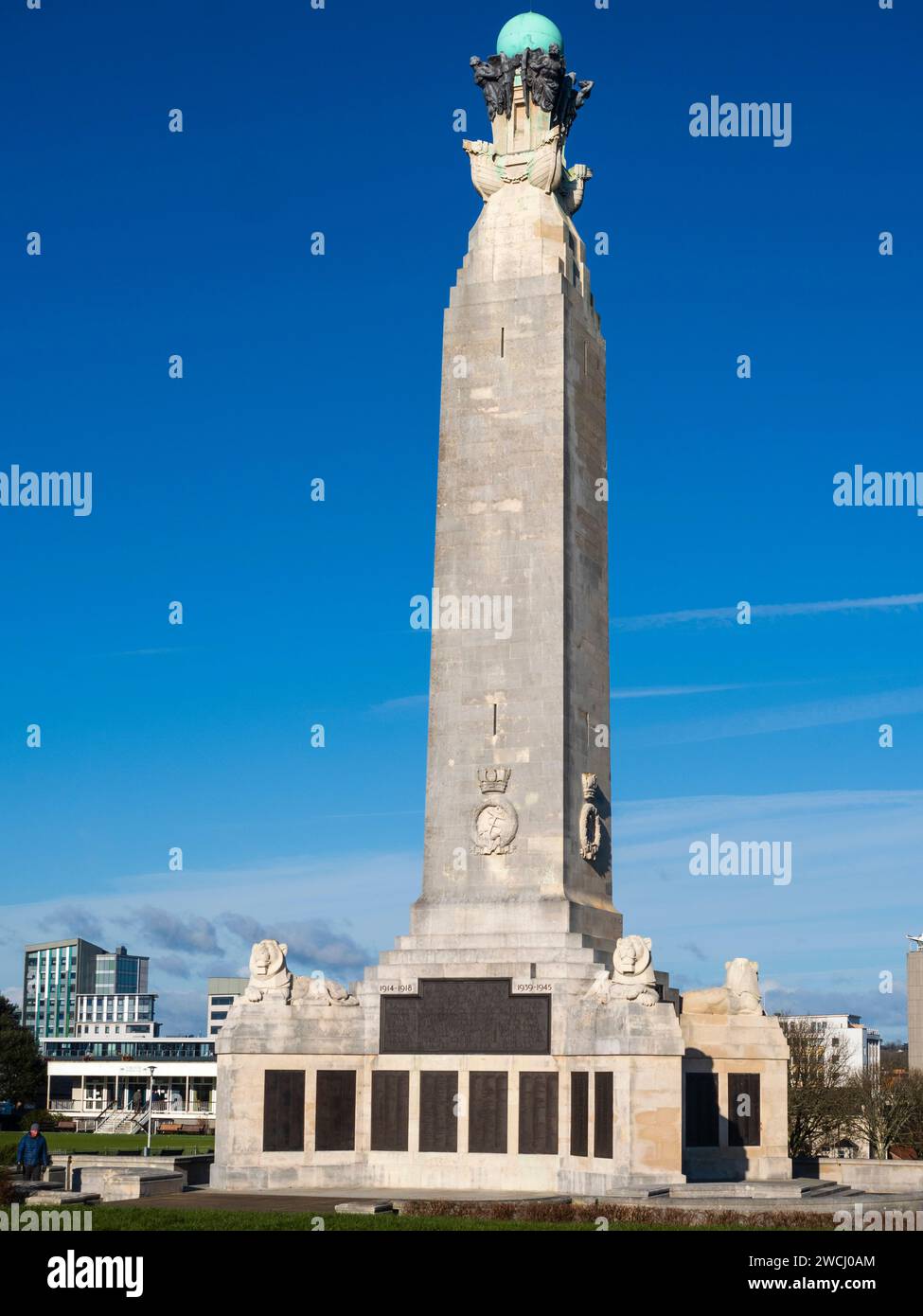 Naval War Memorial à Plymouth Hoe, Devon, Royaume-Uni, commémore plus de 25000 marins perdus lors de la première et de 2 Banque D'Images