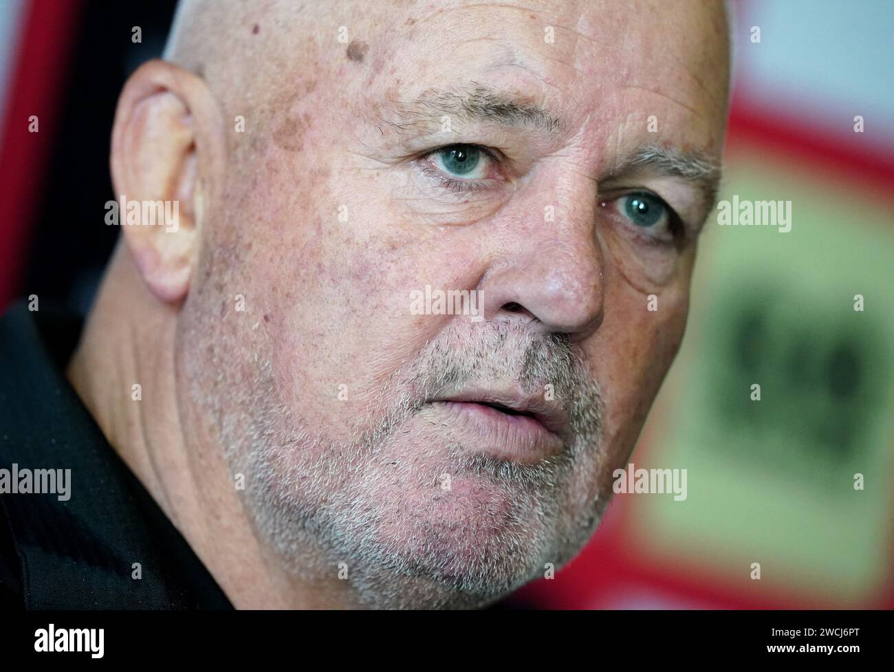 L'entraîneurchef du pays de Galles Warren Gatland lors de l'annonce de