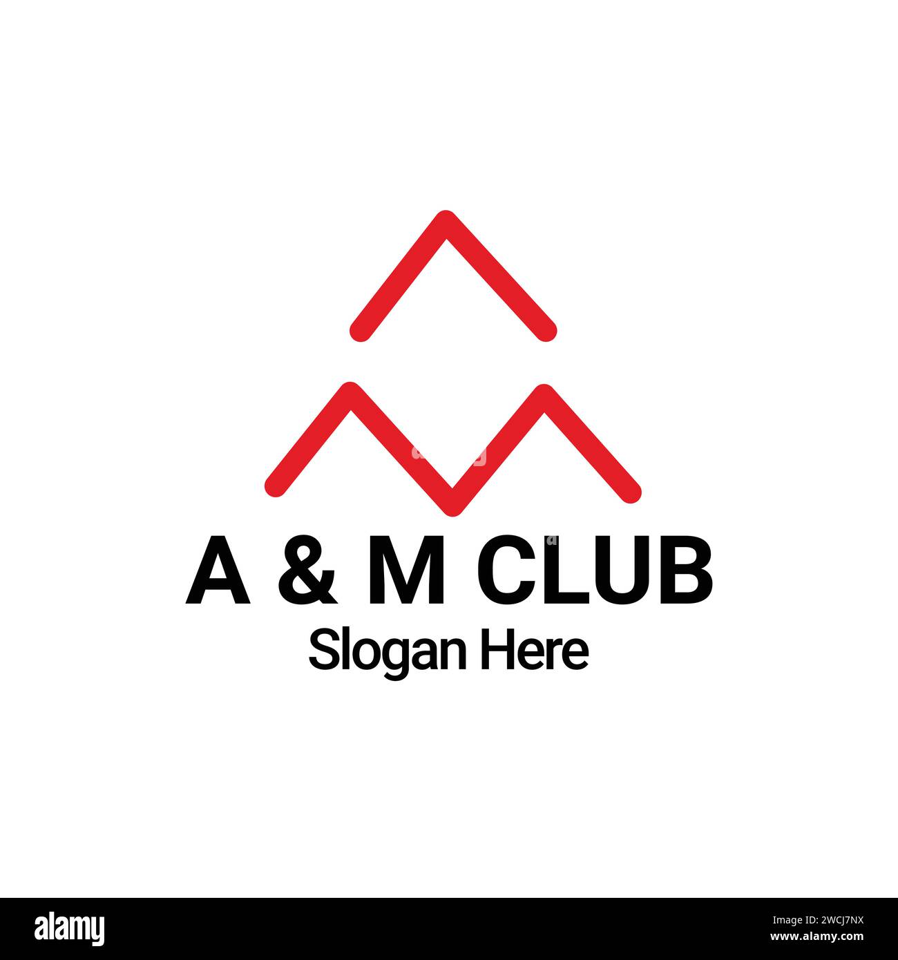 Logo a et M Diamond Club. Illustration de Vecteur