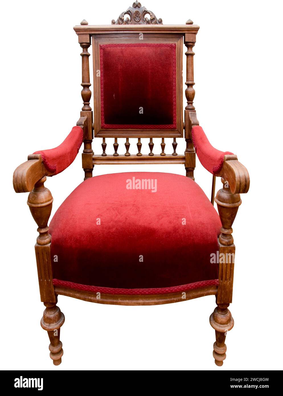 Antique Rouge Color Fauteuil royal Banque de photographies et d’images à haute résolution ...