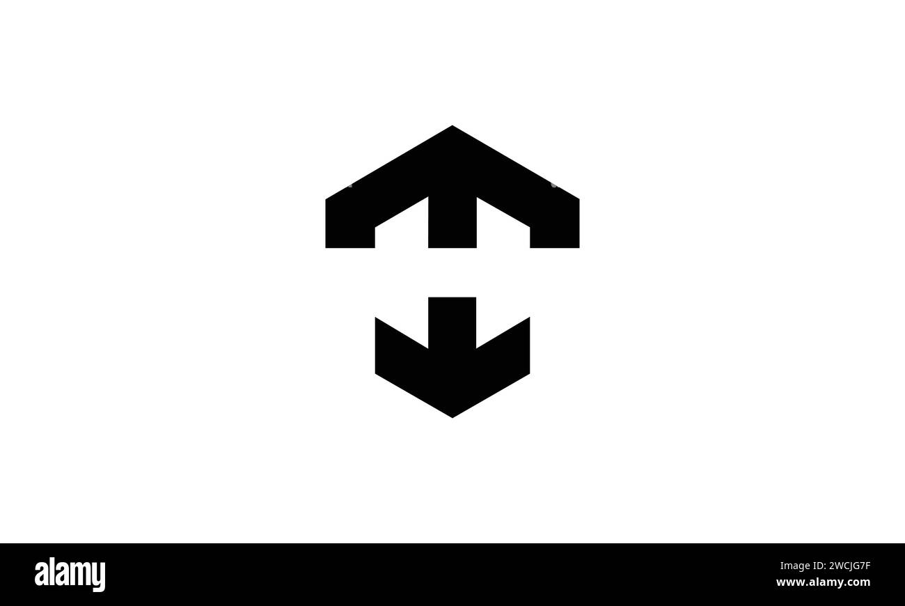 Lettres de l'alphabet initiales Monogram logo TH, HT, T et H. Illustration de Vecteur