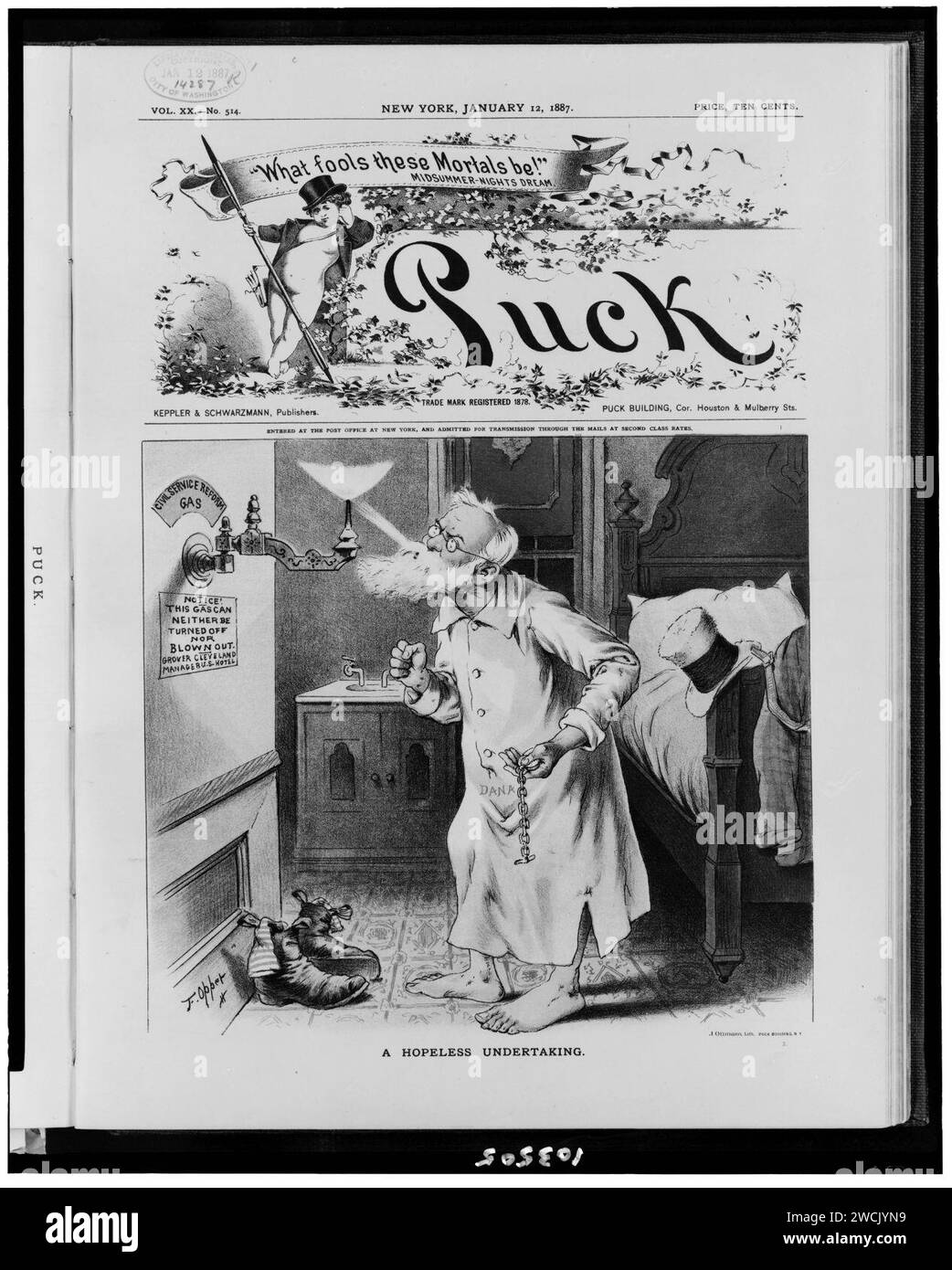 Une entreprise désespérée - F. Opper ; J. Ottmann Lith., Puck Building, New York Banque D'Images