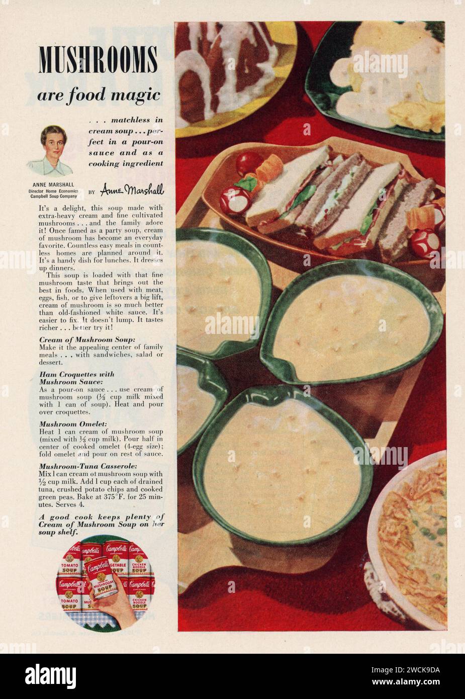 Vintage 'Good Housekeeping' Magazine annonce du numéro de février 1953, États-Unis Banque D'Images