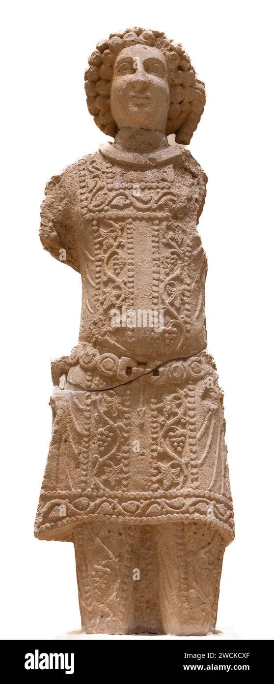 Statue Parthe/Hatran du prince NIhra, fils du roi Sanatruq de Hatra, Irak, aujourd'hui au musée de l'Irak, Bagdad. Banque D'Images