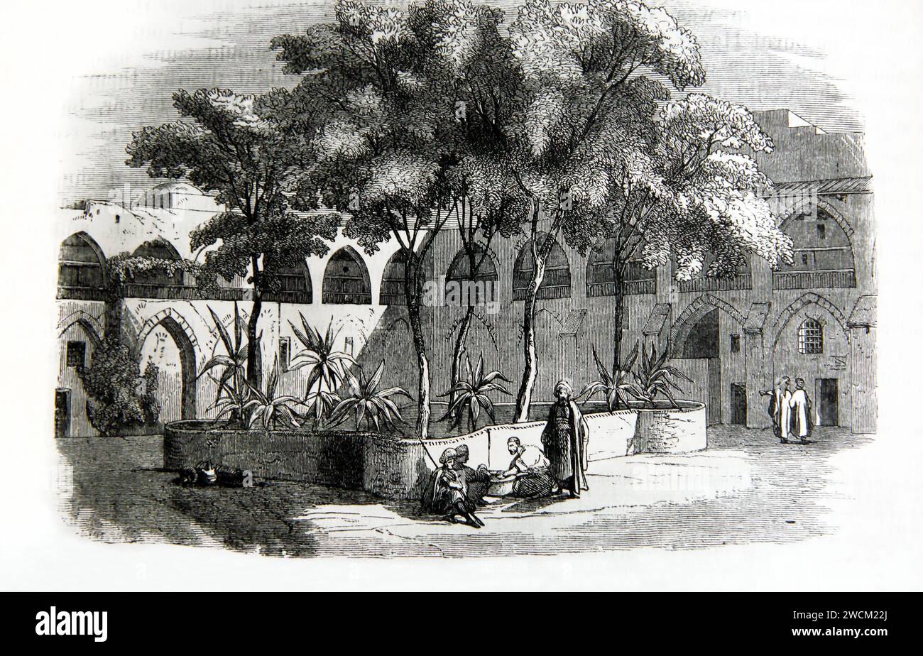 Illustration d'un Khan à Zidon (Sidon) de Illustrated Family Bible Banque D'Images