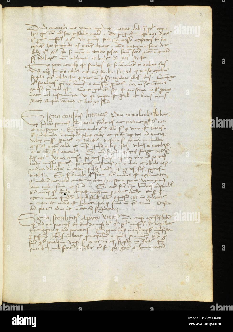 Aarau, Aargauer Kantonsbibliothek, MsMurF 85, F. 2 0002r – Antonius Guainerius, Tractatus medicinales. Banque D'Images