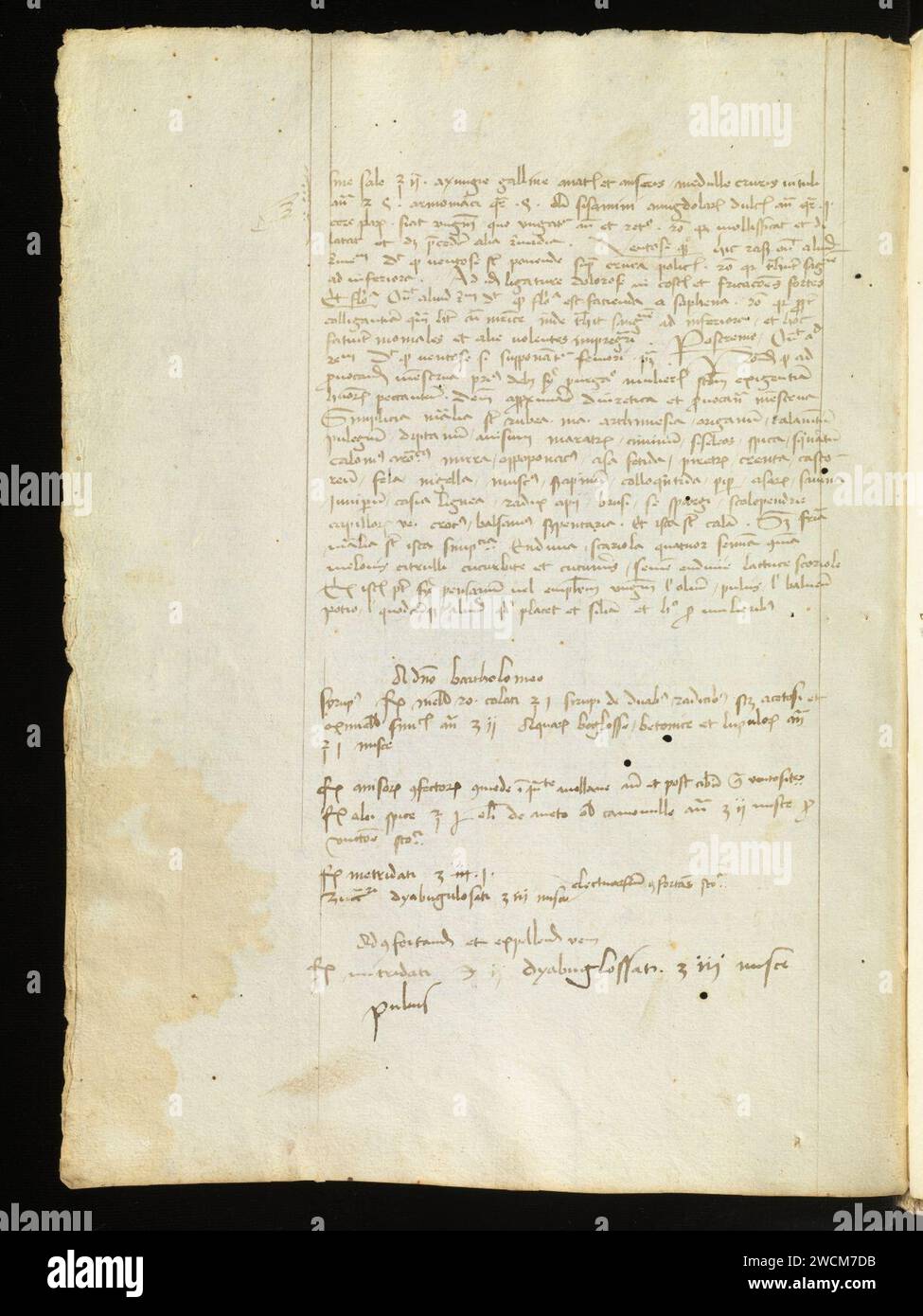 Aarau, Aargauer Kantonsbibliothek, MsMurF 85, F. 2 0061v – Antonius Guainerius, Tractatus medicinales. Banque D'Images