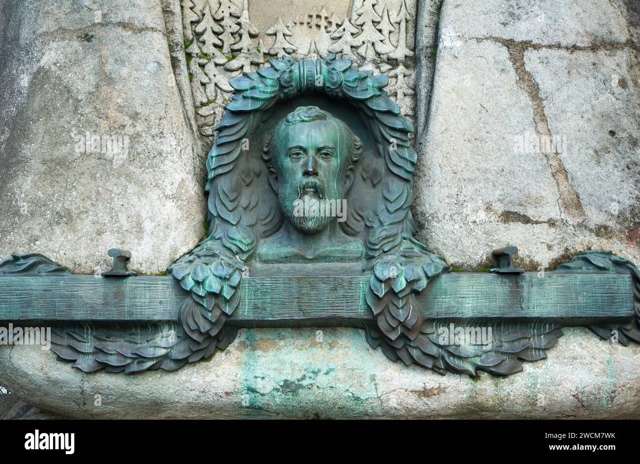 Théodore Dehone Judah statue, Old Sacramento State Historic Park, Sacramento, Californie Banque D'Images