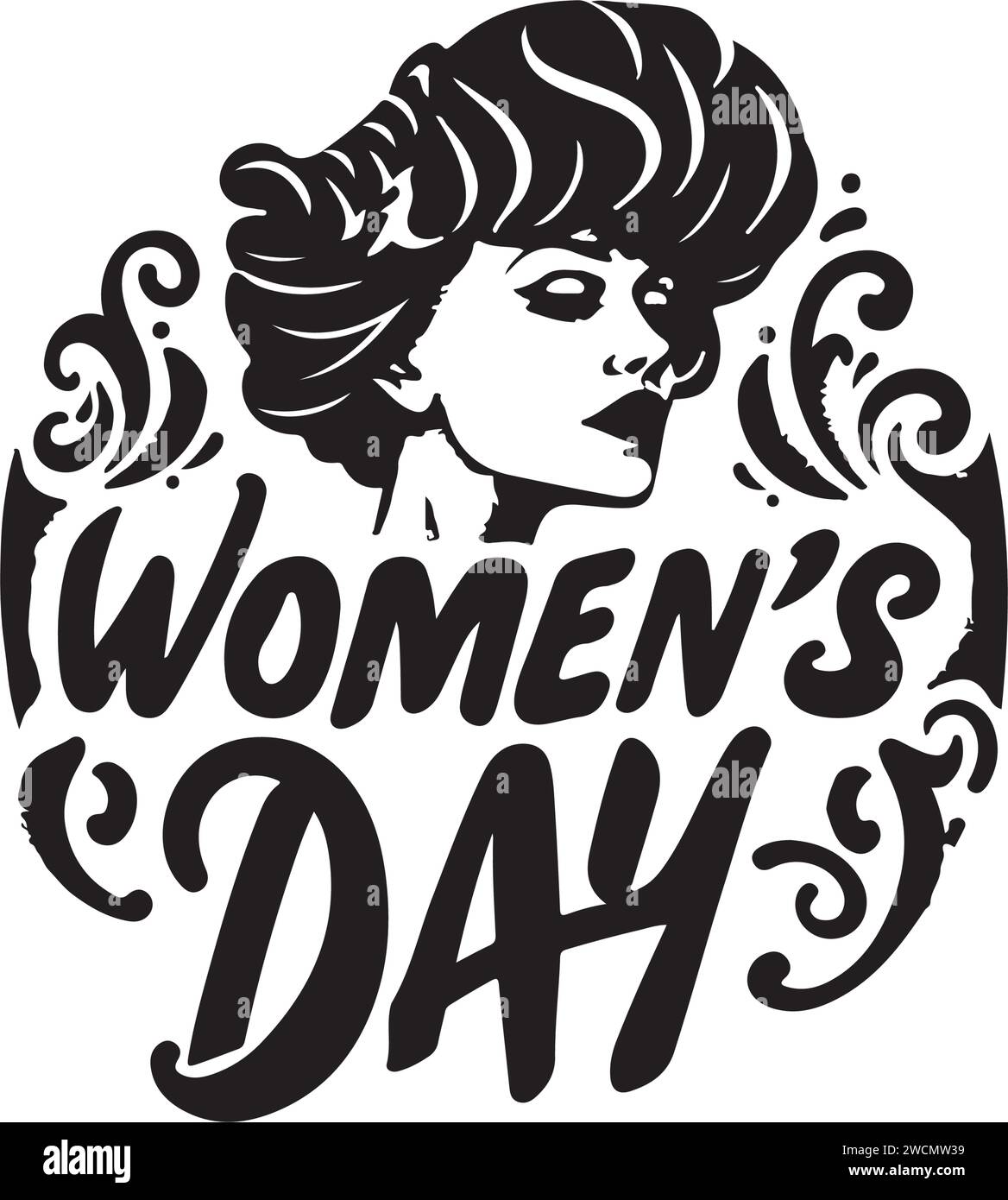 Vecteur t-shirt à texte Happy Women's Day Illustration de Vecteur