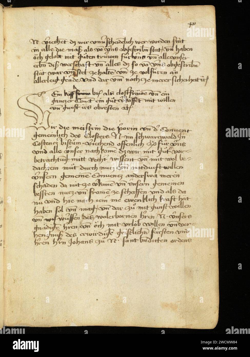 Aarau, Aargauer Kantonsbibliothek, MsMurQ 11, F. 15r – Guide de rédaction de lettres. Banque D'Images