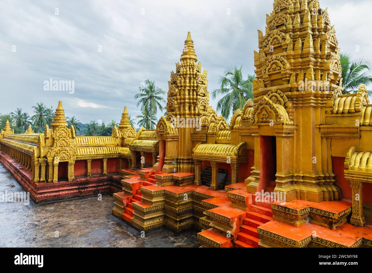 Temple bouddhiste à Colombo, Sri Lanka. Centre des étudiants bouddhistes cambodgiens Banque D'Images