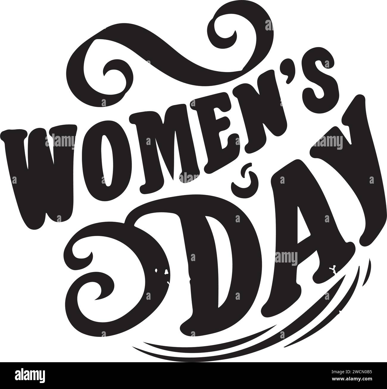 Vecteur t-shirt à texte Happy Women's Day Illustration de Vecteur