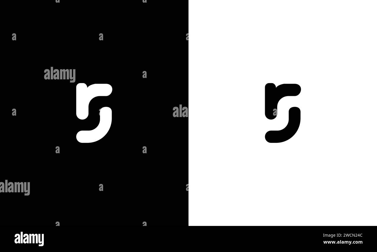 Conception initiale du logo RS Letter, modèle vectoriel Illustration de Vecteur