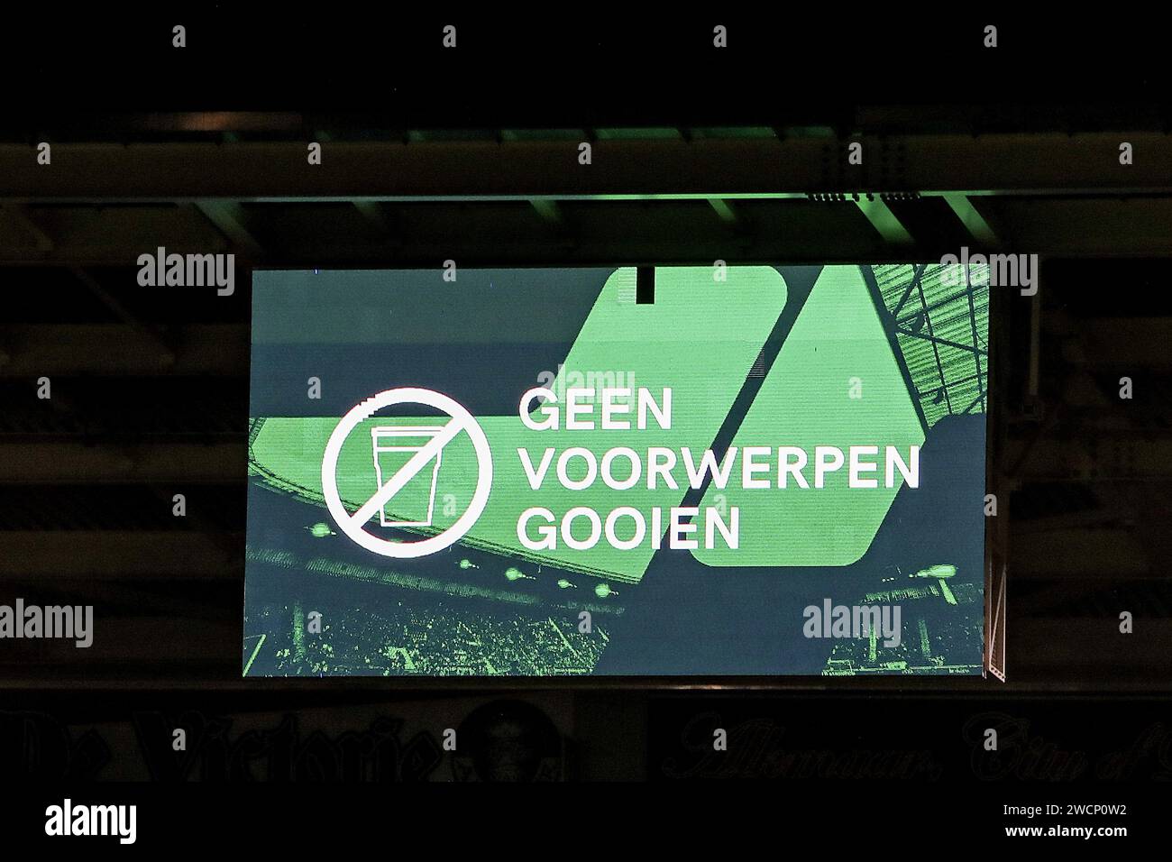 Alkmaar, pays-Bas. 16 janvier 2024. ALKMAAR - 16-01-2024, AFAS Stadium. Coupe des pays-Bas saison de football 2023/2024, lors du Toto KNVB Beker match AZ - Quick Boys (CUP) (CUP). Ne jetez rien crédit : Pro Shots/Alamy Live News Banque D'Images